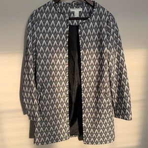 H&M chevron coat in cream taupe & black
